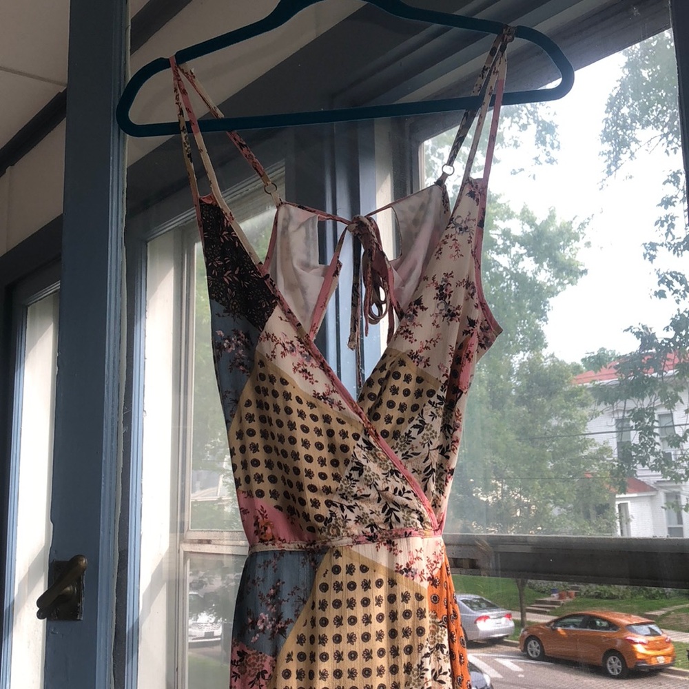Patchwork peasant dress